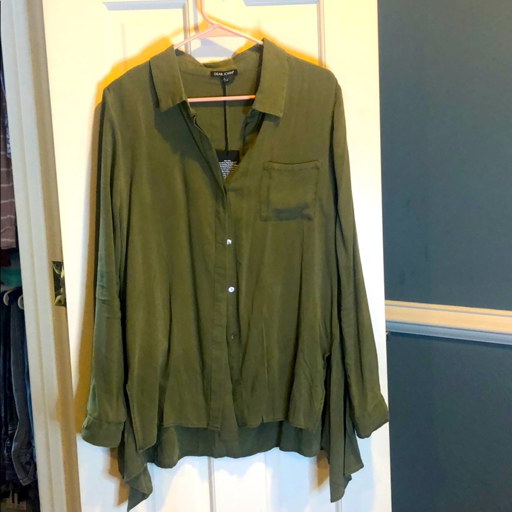 NWT olive blouse